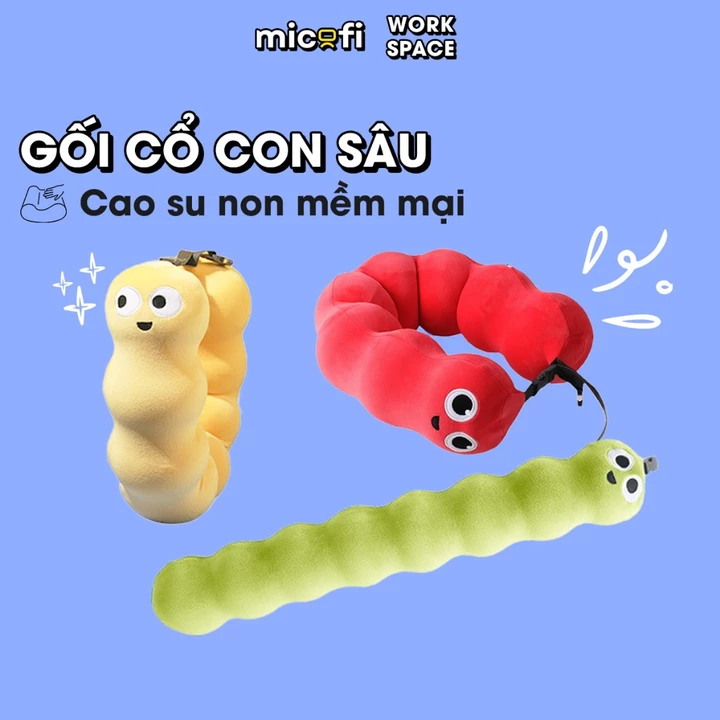 Gối Chữ U Micofi Gối Ngủ Văn Phòng Chống Đau Vai Gáy Kê Cổ Cao Su Non Kê Cổ Ngủ Trên Xe Ô Tô Travel Pillow Công Thái Học
