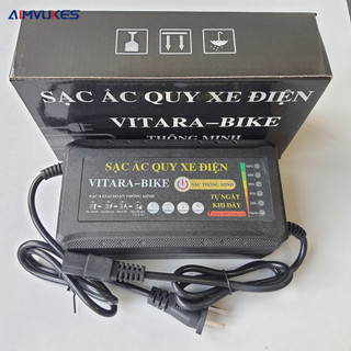 Sạc xe đạp điện 48V 12AH VITARA-BIKE tự ngắt khi đầy chống chai phồng bình có quạt tản nhiệt