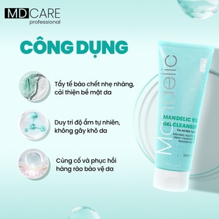 Gel Rửa Mặt  Sạch Sâu Và Tẩy Tế Bào Chết Nhẹ Nhàng MD CARE Mandelic Acid 5% Gel Cleanser (200ml)