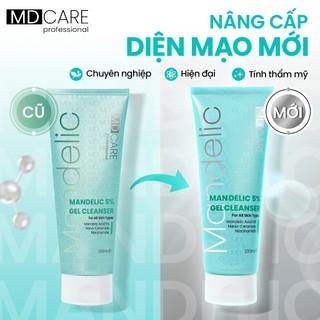 Gel Rửa Mặt  Sạch Sâu Và Tẩy Tế Bào Chết Nhẹ Nhàng MD CARE Mandelic Acid 5% Gel Cleanser (200ml)