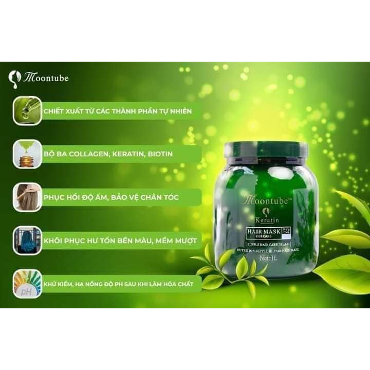 Hấp xả kiềm dầu phục hồi MOONTUBE 1000ml