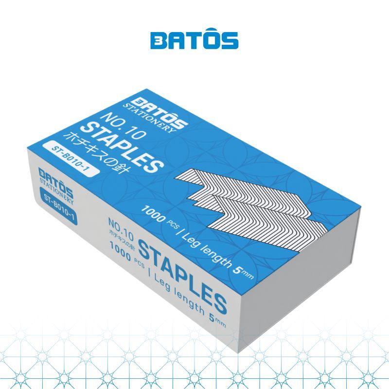 [Có VAT-20 hộp]Kim bấm No.10 Batos Stationery ST-B010-1, chất lượng cao.