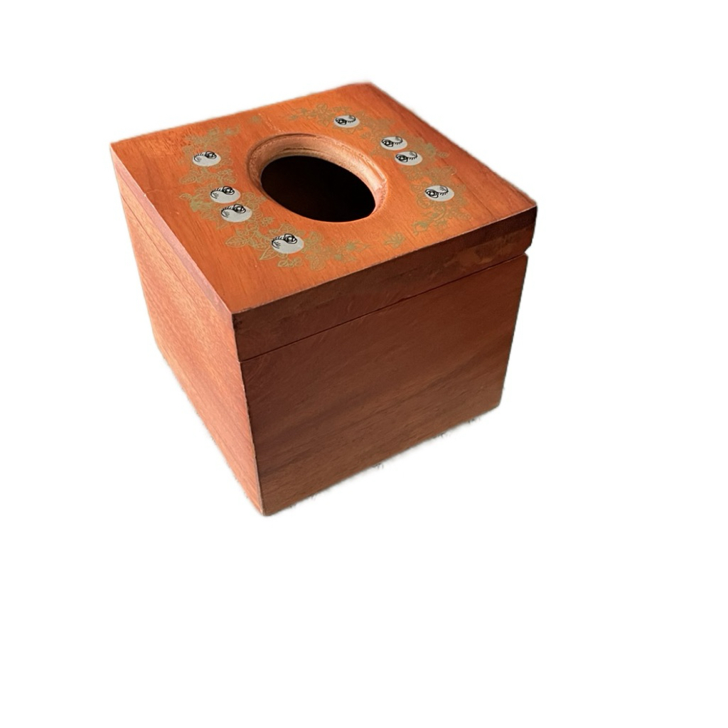 Hộp đựng  giấy ăn  vuông  gỗ  hương