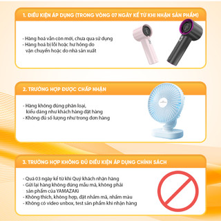 Quạt cầm tay YAMAZAKi cao cấp 100 cấp độ gió có thể điều chỉnh siêu năng lượng màn hình led tiện dụng
