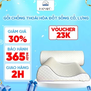 Combo gối kê chống thoái hóa đốt sống cổ và gối kê lưng chống thoát vị đĩa đệm chính hãng HANAKO
