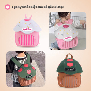 Balo Hình Nấm 3D Cho Bé Mầm Non, Có Thêu Tên Theo Yêu Cầu, Balo Mini Đi Học Mẫu Giáo