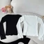 Áo body tay dài kiểu nữ tay loa xẻ, áo nữ basic, áo thun cổ thuyền A5948