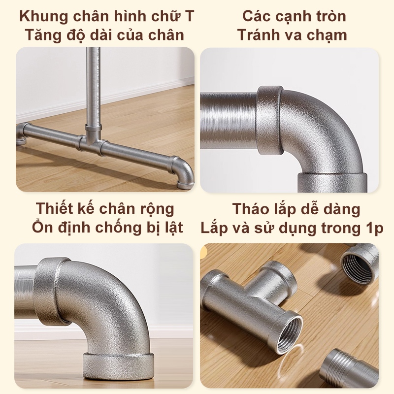 𝐎𝐥𝐢𝐟𝐞 Giá Treo Quần Áo Ống Thép Kệ Treo Quần Áo Ổn Định Và Bền Chịu Tải Mạnh Sào Phơi Chịu Tải Mạnh