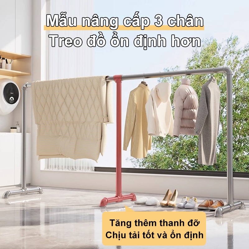 𝐎𝐥𝐢𝐟𝐞 Giá Treo Quần Áo Ống Thép Kệ Treo Quần Áo Ổn Định Và Bền Chịu Tải Mạnh Sào Phơi Chịu Tải Mạnh