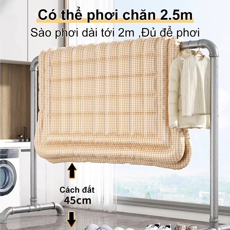 𝐎𝐥𝐢𝐟𝐞 Giá Treo Quần Áo Ống Thép Kệ Treo Quần Áo Ổn Định Và Bền Chịu Tải Mạnh Sào Phơi Chịu Tải Mạnh