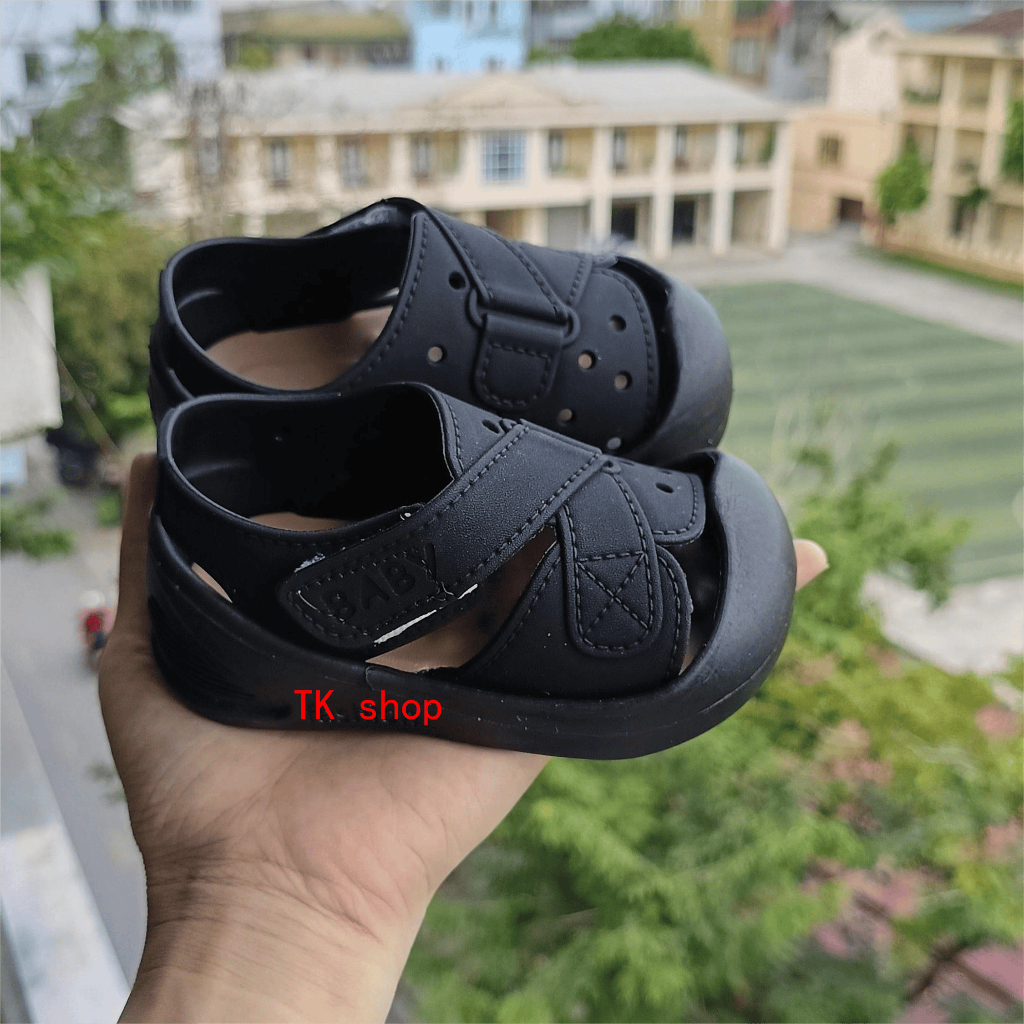 Sandal cho bé tập đi, dép quai hậu bé trai, bé gái BABY, bằng nhựa dẻo êm chân, chống trượt