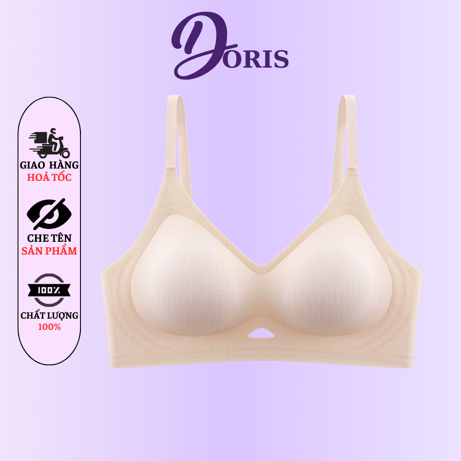Áo Ngực Su Không Gọng Mút Tổ Ong Không Lộ Viền Chống Chảy Xệ DORIS 010