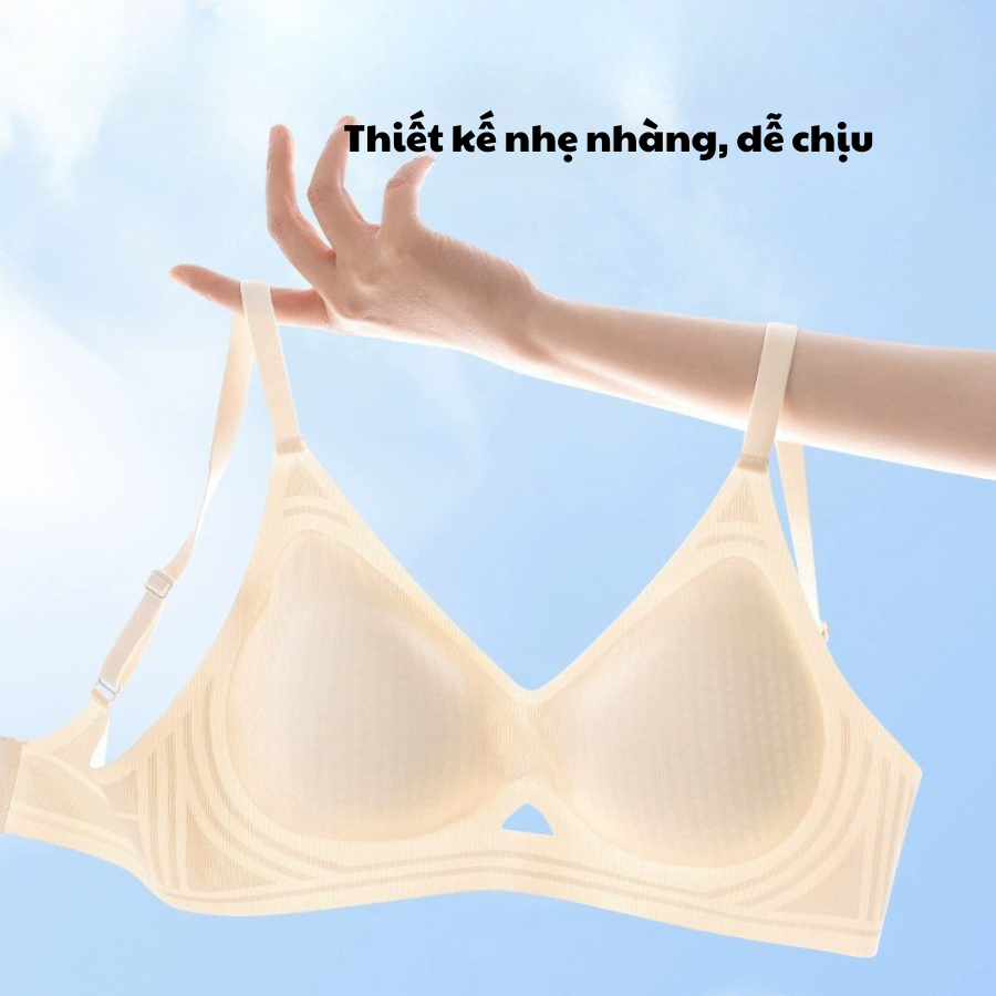 Áo Ngực Su Không Gọng Mút Tổ Ong Không Lộ Viền Chống Chảy Xệ DORIS 010