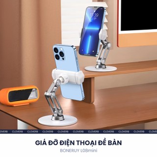 Giá Đỡ Điện Thoại Để Bàn Boneruy L08mini Hợp Kim Nhôm Xoay 360 Độ Cho iPhone iPad Mini 7