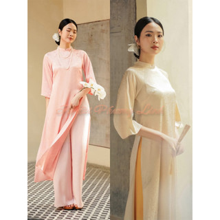 Áo Dài Cách Tân Gấm Hoa Cổ 2p – Sang Trọng, Thướt Tha, Nữ Tính | Áo dài Phương Linh