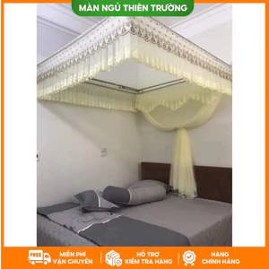 Trọn bộ màn+khung cung đình tuyn lạnh ren ốp khung inox loại 1