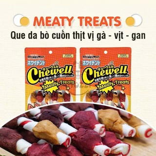 Snack cho chó DoggyMan Bánh xương da bò phủ kẹp cuốn thịt gà
