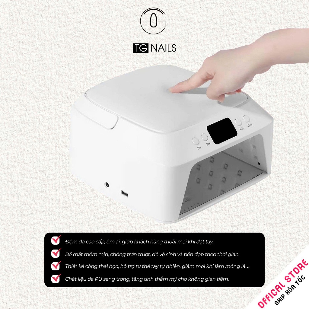 Máy hơ móng tay gel L3 TG Nails công suất 72W 2 mặt đèn led tiện lợi