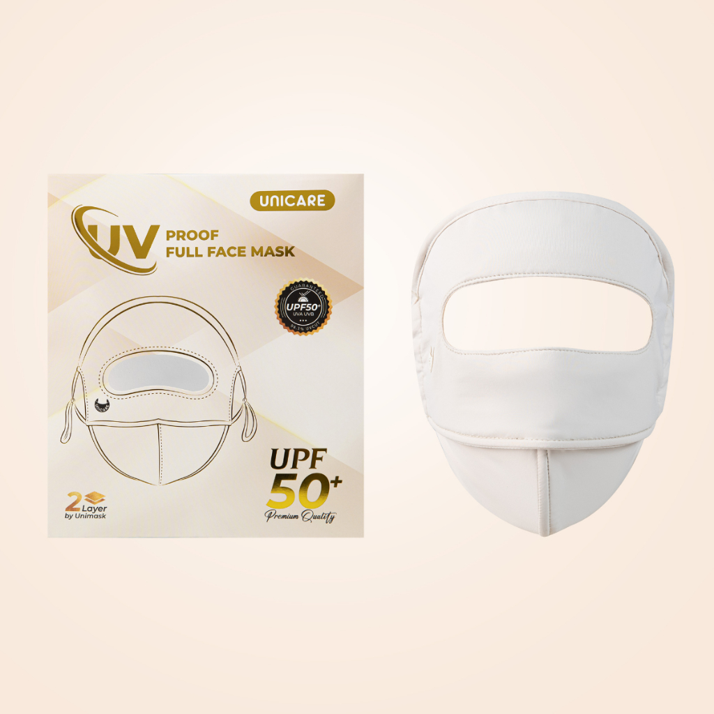 Khẩu Trang Full Face Unicare Chính Hãng, Khẩu Trang Toàn Mặt Chống Tia UV 2 Lớp Có Gọng UPF50+