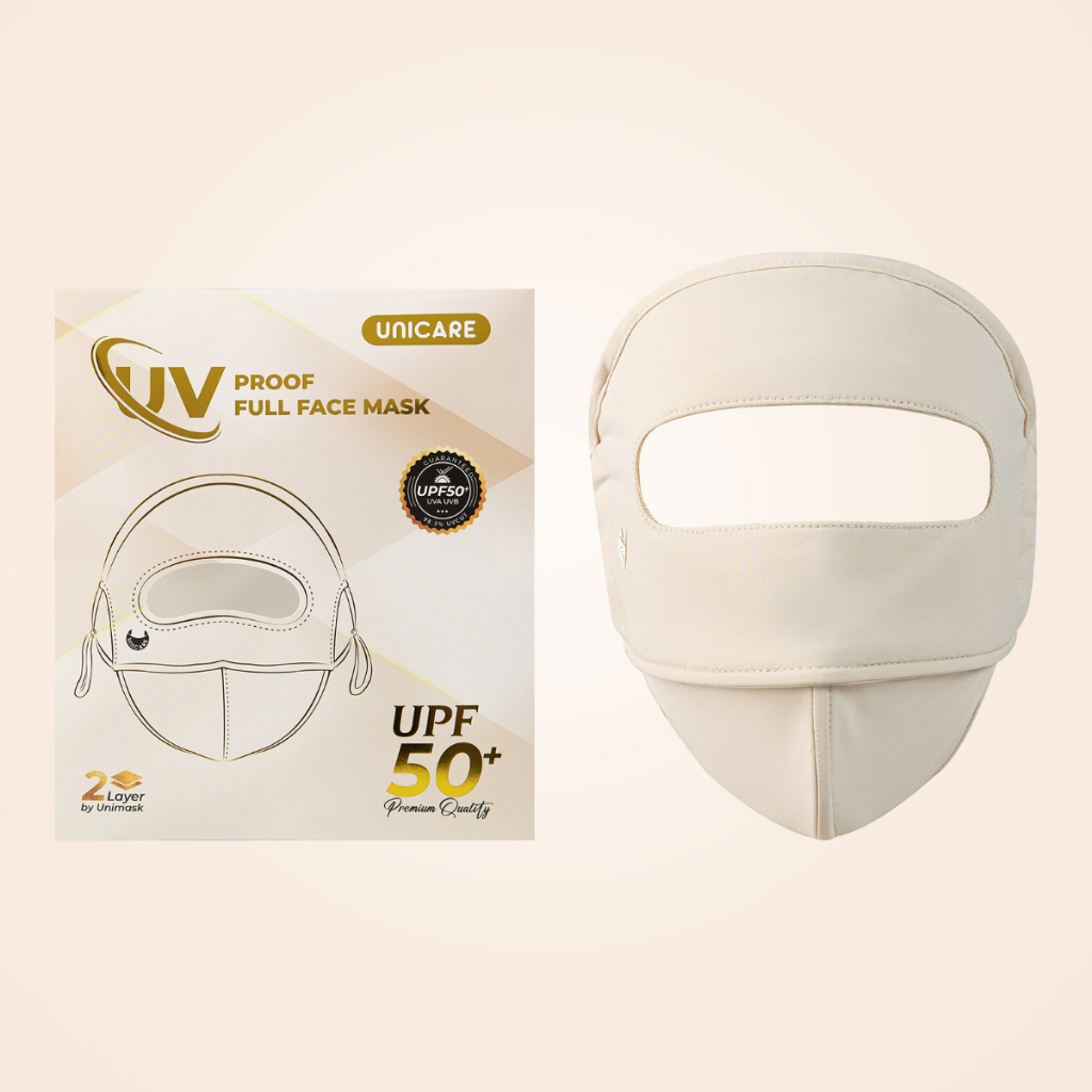 Khẩu Trang Full Face Unicare Chính Hãng, Khẩu Trang Toàn Mặt Chống Tia UV 2 Lớp Có Gọng UPF50+