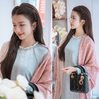 Áo Dài Gấm Dáng Suông Tâm Giao Cổ Ngọc Trai – Sang Trọng, Thướt Tha, Tôn Dáng | Áo dài Phương Linh