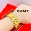 Lắc Tay Nam Bản To Mạ Vàng 24K Họa Tiết Rồng Phượng – Trang Sức Nam Phong Thủy Sang Trọng