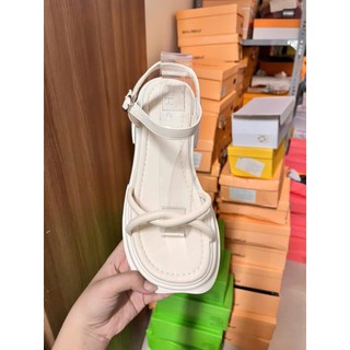 Dép quai hậu nữ da PU tổng hợp dệt vải đế cao su phong cách tiểu thư nhẹ nhàng dịu dàng thuận tiện