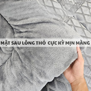 Chăn coco đại hàn lông thỏ - 3KG2  - kích thước 2m x 2m3 - lông thỏ mềm mịn siêu ấm áp