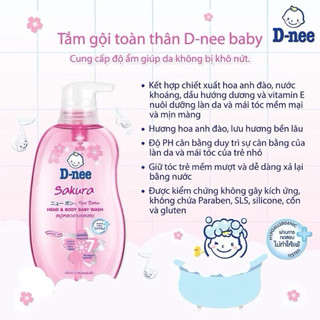 Sữa tắm gội 2in 1 Dnee cho bé - Sữa tắm gội trẻ sơ sinh Thái Lan