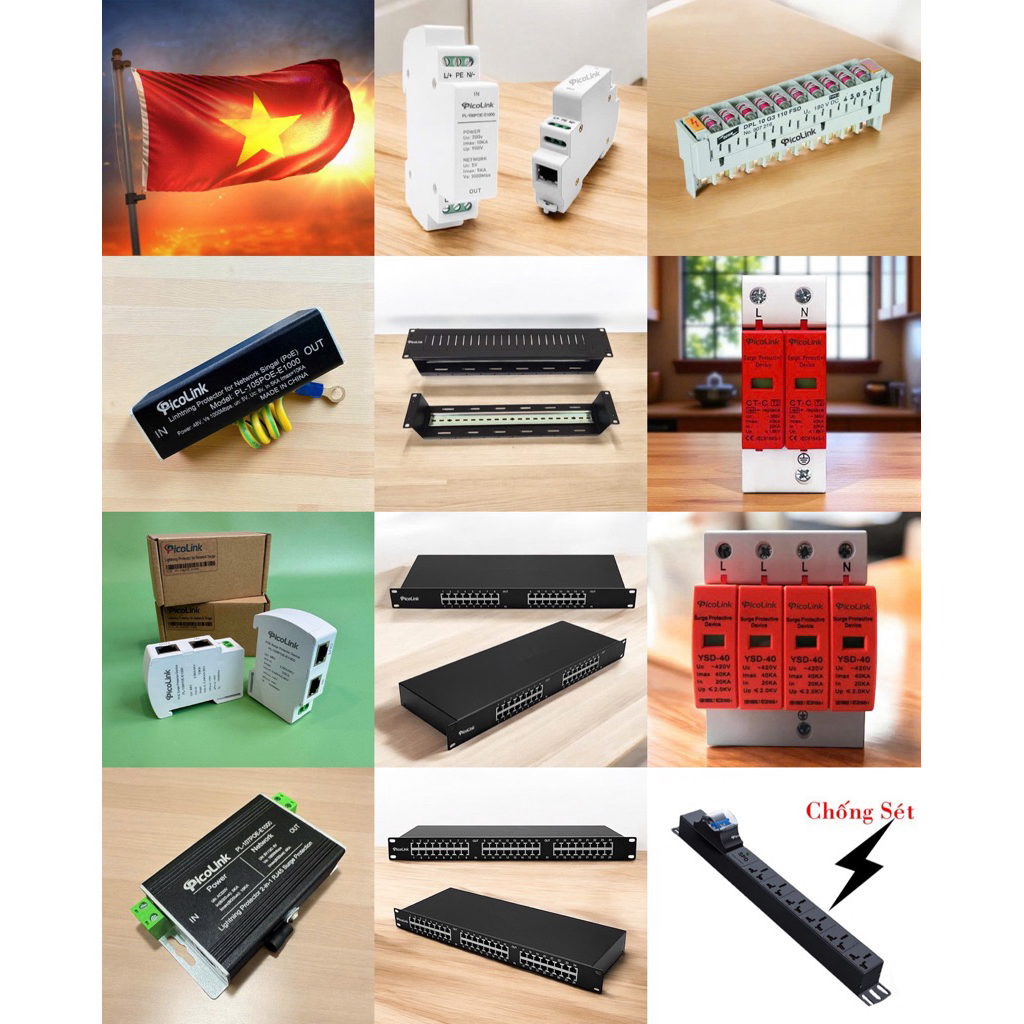 Khay Thanh đỡ chống sét mạng Lan, Giá đỡ chống sét Picolink PL-2U-RAY | BigBuy360 - bigbuy360.vn