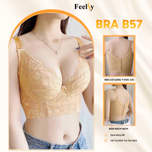 Áo Ngực Bra Định Hình Bản To Có Gọng FEELSY B57 Giảm Mỡ Lưng Nâng Ngực 7 Hàng Móc Cài