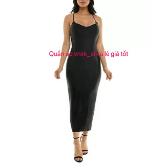Đầm dây body dáng midi xuất dư