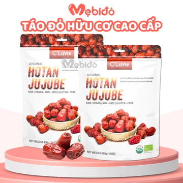 Táo Đỏ Hữu Cơ Organic Life Táo Tàu Khô 500G Cho Bé Ăn Dặm Pha Trà Táo Đỏ Nấu Chè Hầm Gà Shop Mẹ Bí Đỏ