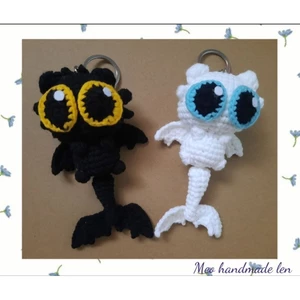 Móc khóa rồng răng sún - bí kiếp luyện rồng - tootless - handmade len - amiguri - crochet