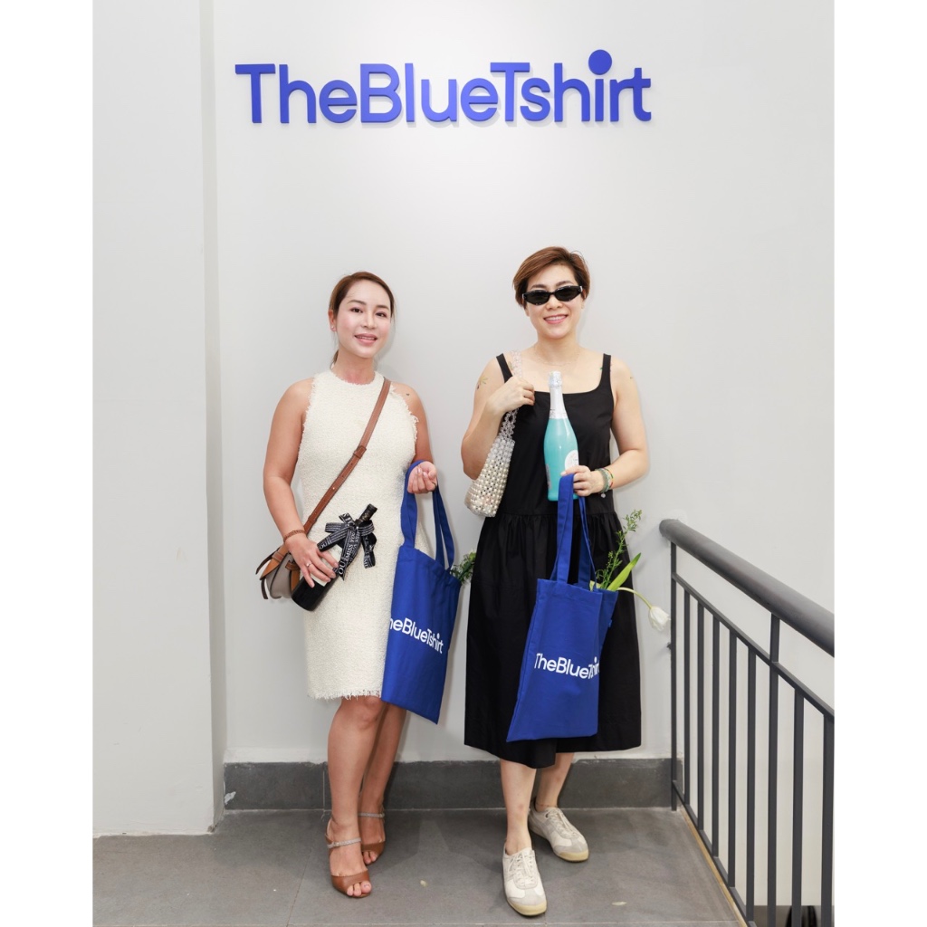 TheBlueTshirt - Túi tote vải canvas xanh đeo đa năng - People Tote