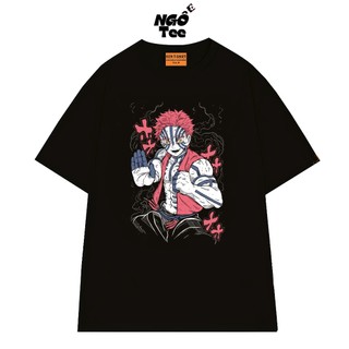 Áo Thun Demon Slayer Thương Huyền Tam Akaza Thủ Thế Chiến Đấu Chất Vải Cotton 75 Thoáng Mát NGỐ TEE