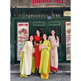 Áo Dài Cách Tân Gấm Cổ Tròn – Sang Trọng, Thanh Lịch, Tôn Dáng | Áo dài Phương Linh