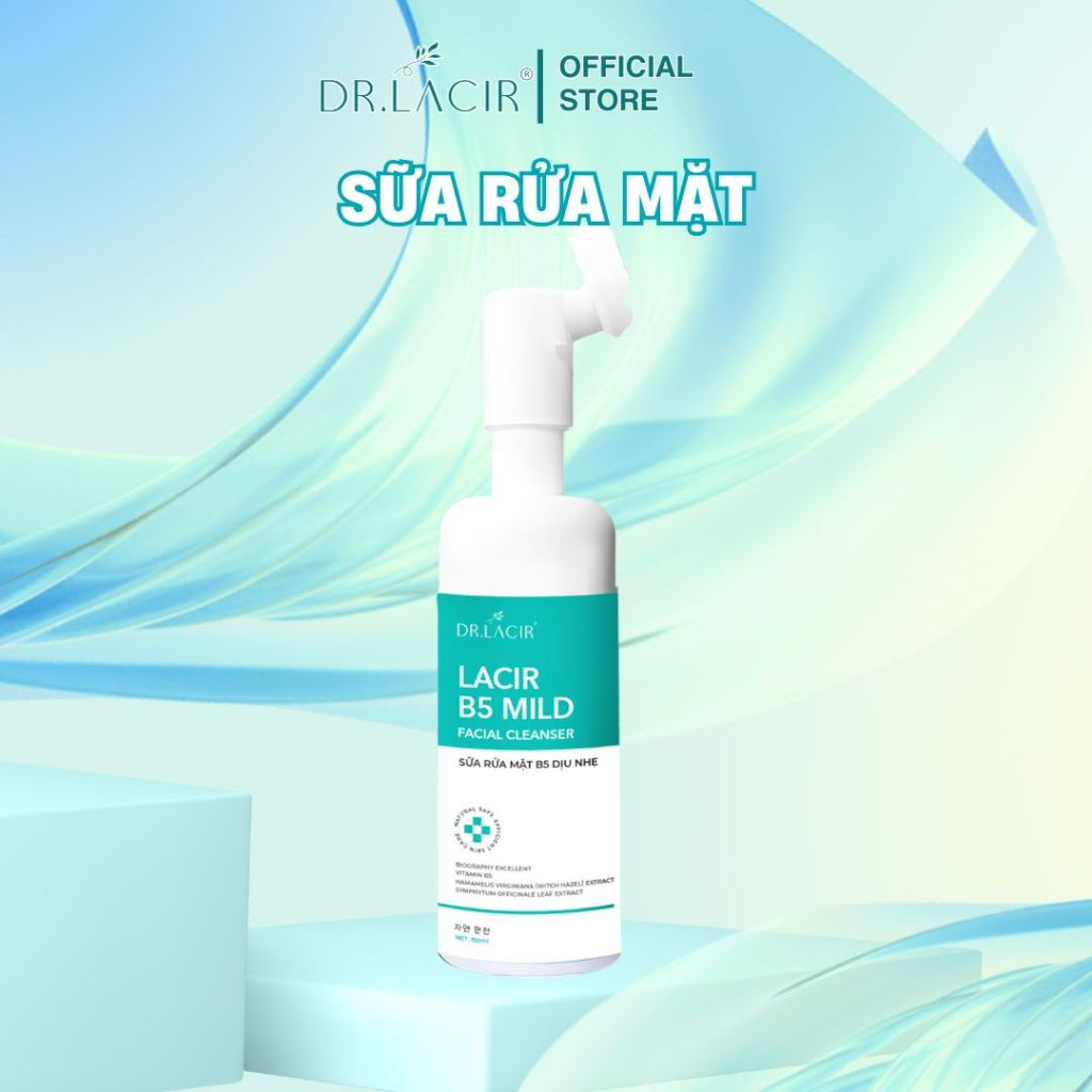 Sữa Rửa Mặt B5 DR.LACIR Dịu Nhẹ Làm Sạch Da Cân Bằng Ẩm Cho Da Nhạy Cảm 150ml