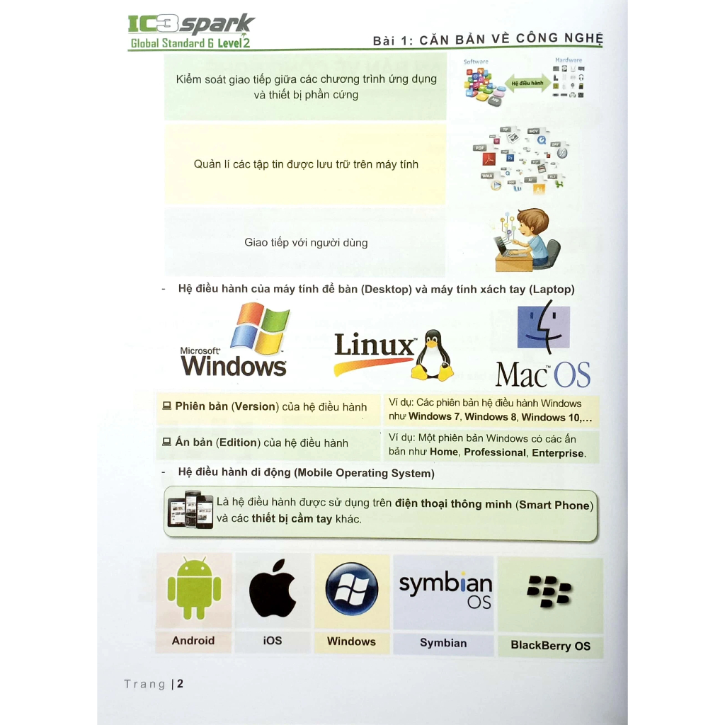 Sách Tăng Cường Tin Học Quốc Tế IC3 - Level 1, 2, 3 (Trọn bộ)