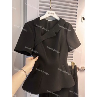 Set Áo Cổ Lệch Điệu & Quần Thanh Lịch Chất Liệu Cao Cấp Thoải Mái, Phù Hợp Trong Nhiều Dịp Lavish Design - S1166
