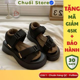 Dép quai hậu nữ da PU tổng hợp dệt vải đế cao su thoải mái nhẹ nhàng êm chân đáng yêu
