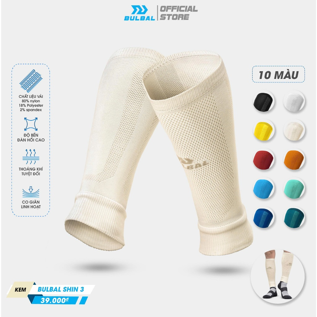 [Peinn] Tất Vớ Ống Bóng Đá Bulbal Shin 3 (1 Đôi) Bảo Vệ Bắp Chân Ống Đồng Thể Thao Đương Đại