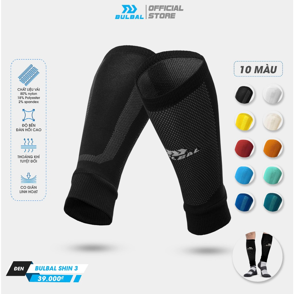 [Peinn] Tất Vớ Ống Bóng Đá Bulbal Shin 3 (1 Đôi) Bảo Vệ Bắp Chân Ống Đồng Thể Thao Đương Đại