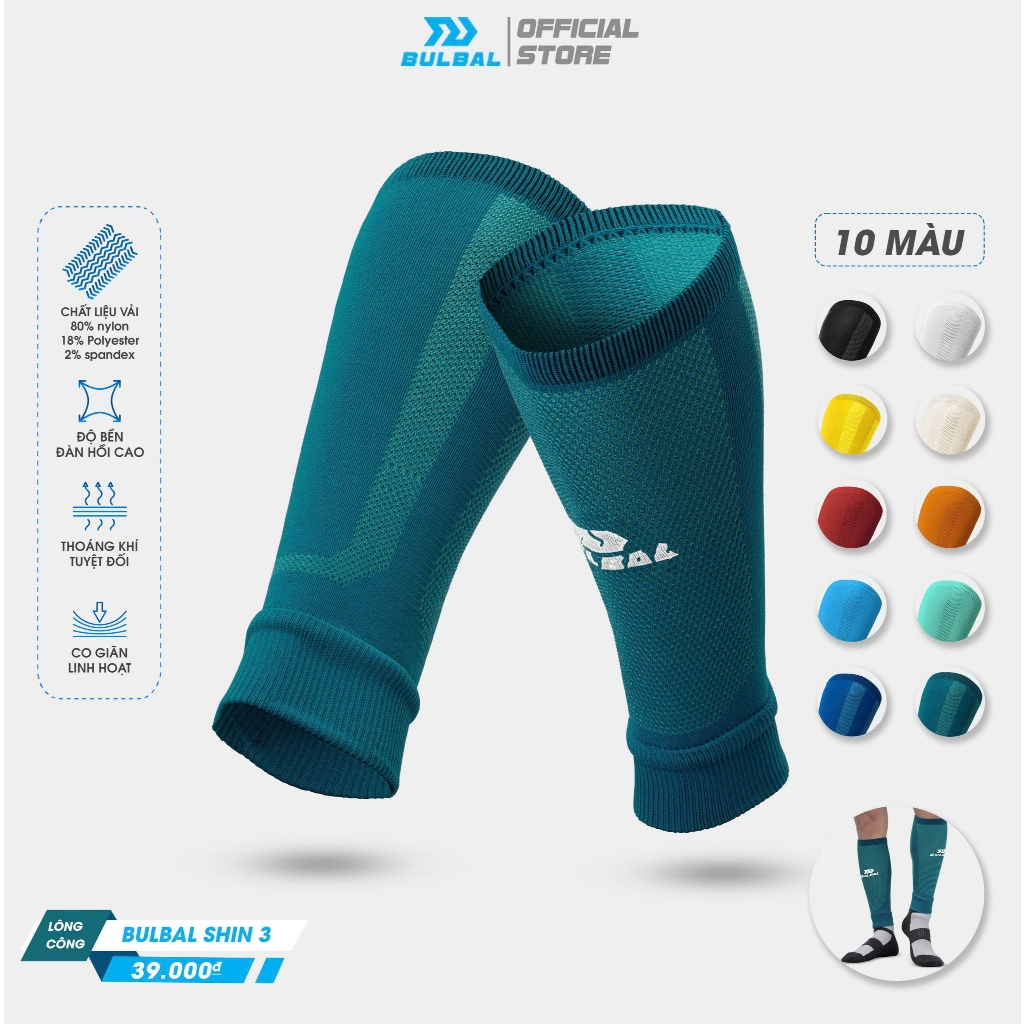 [Peinn] Tất Vớ Ống Bóng Đá Bulbal Shin 3 (1 Đôi) Bảo Vệ Bắp Chân Ống Đồng Thể Thao Đương Đại