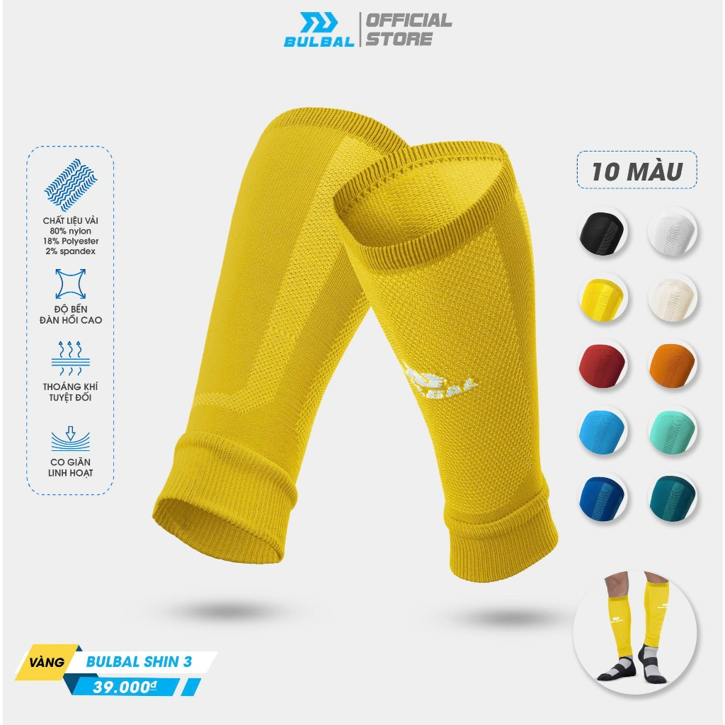 [Peinn] Tất Vớ Ống Bóng Đá Bulbal Shin 3 (1 Đôi) Bảo Vệ Bắp Chân Ống Đồng Thể Thao Đương Đại