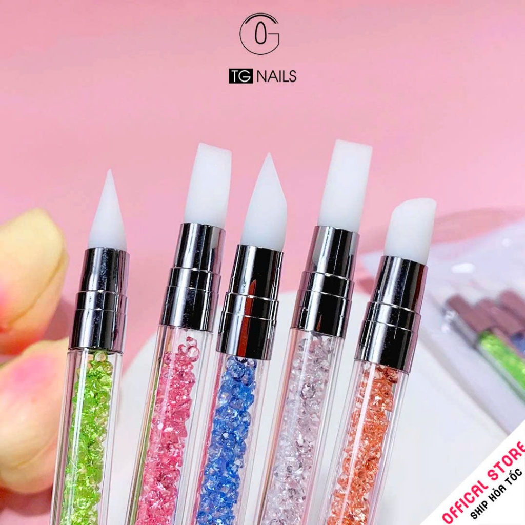 Bộ bút chà tráng gương,dán foil cán đá 5 cây nặn hoa 3D chuyên nghiệp