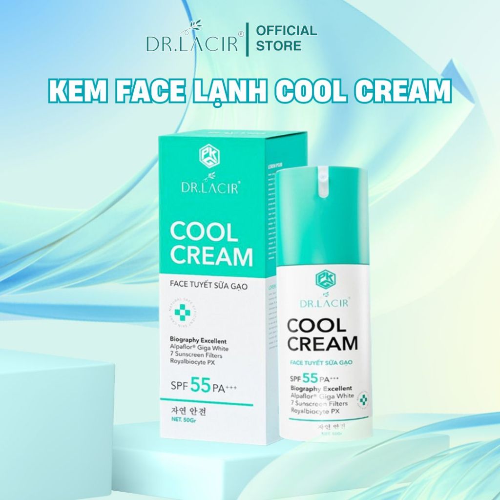 Kem Face Lạnh Cool Cream DR.LACIR Dưỡng Da Chống Nắng Hộp 50g