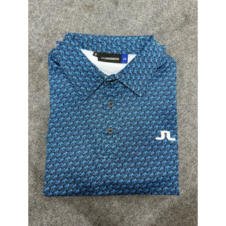 Áo golf polo xanh than phối hoạ tiết sọc co dãn thấm hút tốt