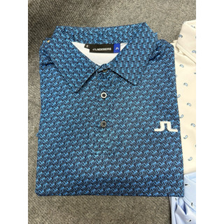 Áo golf polo xanh than phối hoạ tiết sọc co dãn thấm hút tốt