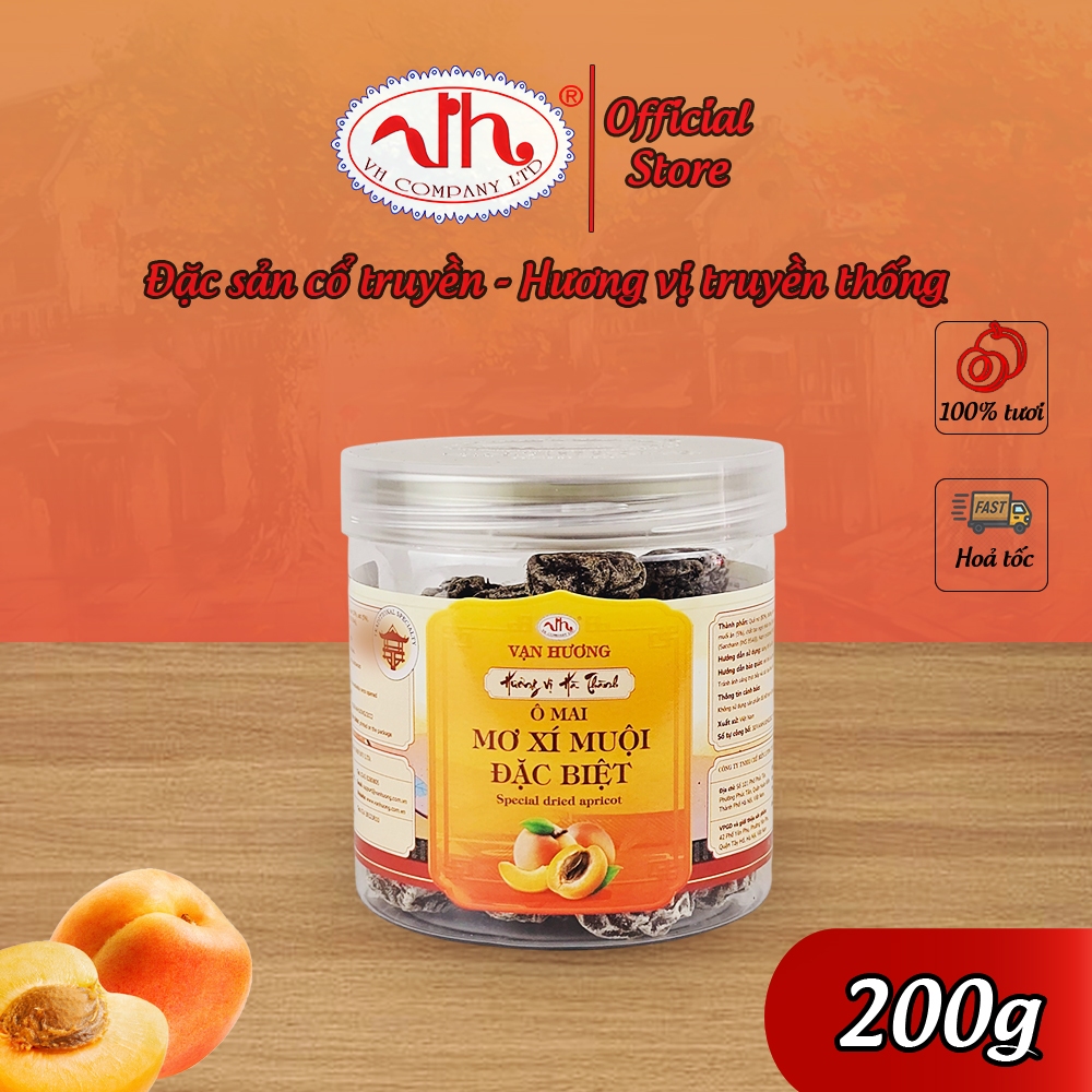 Ô Mai Mơ Xí Muội Đặc Biệt Vạn Hương Chuẩn Vị Truyền Thống hộp (200gr, 350gr)